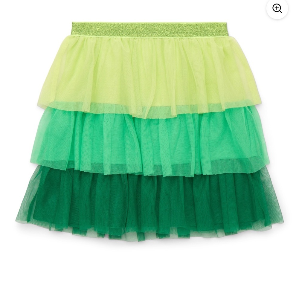 St patrick’s Day tiered mesh girls skirt Green Layered Tulle Skirt